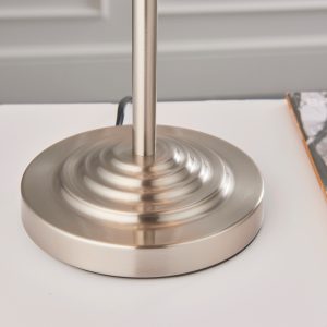 Gallery Direct Highclere 3 Table Light Chrome Natural Linen | Shackletons