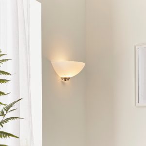 Gallery Direct Welles Wall Light Satin Chrome | Shackletons