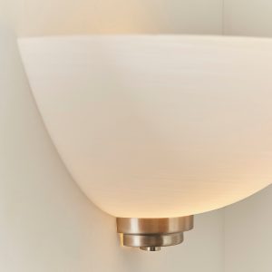 Gallery Direct Welles Wall Light Satin Chrome | Shackletons