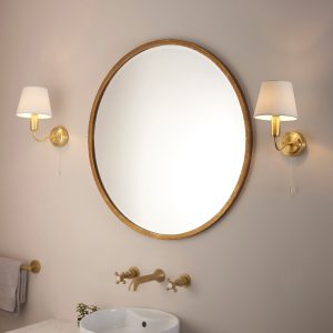 Gallery Direct Conway Bathroom 1 Wall Light Satin Brass | Shackletons