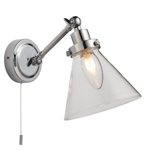 Gallery Direct Faraday Bathroom 1 Wall Light Chrome | Shackletons