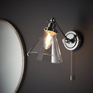 Gallery Direct Faraday Bathroom 1 Wall Light Chrome | Shackletons