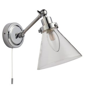 Gallery Direct Faraday Bathroom 1 Wall Light Chrome | Shackletons