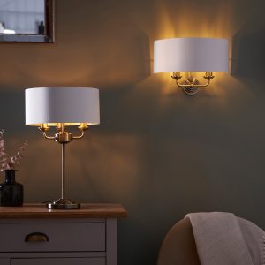 Gallery Direct Highclere 2 Wall Light Antique Brass | Shackletons