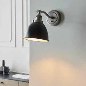 Gallery Direct Franklin 1 Wall Light Pewter | Shackletons