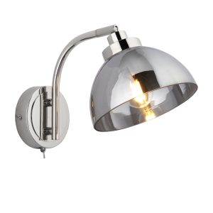 Gallery Direct Caspa 1 Wall Light Nickel | Shackletons