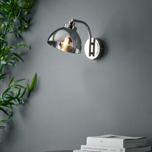 Gallery Direct Caspa 1 Wall Light Nickel | Shackletons