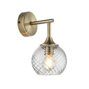 Gallery Direct Allegra 1 Wall Light Antique Brass | Shackletons