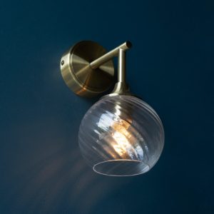 Gallery Direct Allegra 1 Wall Light Antique Brass | Shackletons