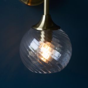 Gallery Direct Allegra 1 Wall Light Antique Brass | Shackletons