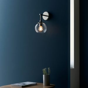 Gallery Direct Allegra 1 Wall Light Bright Nickel | Shackletons