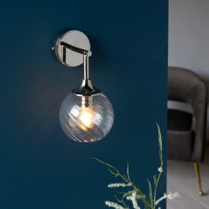 Gallery Direct Allegra 1 Wall Light Bright Nickel | Shackletons