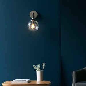 Gallery Direct Allegra 1 Wall Light Bright Nickel | Shackletons