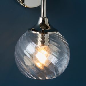 Gallery Direct Allegra 1 Wall Light Bright Nickel | Shackletons