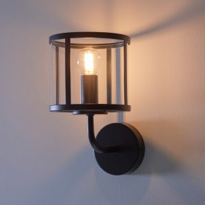 Gallery Direct Hopton 1 Wall Light Black | Shackletons