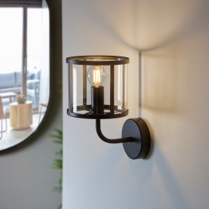 Gallery Direct Hopton 1 Wall Light Black | Shackletons