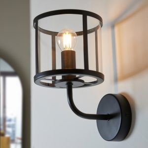 Gallery Direct Hopton 1 Wall Light Black | Shackletons