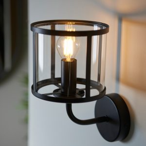 Gallery Direct Hopton 1 Wall Light Black | Shackletons