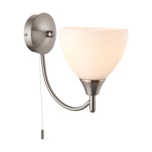 Gallery Direct Alton 1 Wall Light Satin Chrome | Shackletons