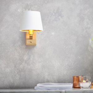 Gallery Direct Harvey Wall Light Brushed Gold 205mm | Shackletons