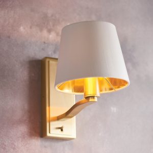 Gallery Direct Harvey Wall Light Brushed Gold 205mm | Shackletons