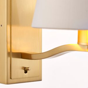 Gallery Direct Harvey Wall Light Brushed Gold 205mm | Shackletons