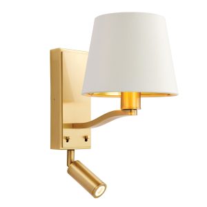 Gallery Direct Harvey Wall Light Brushed Gold 285mm | Shackletons