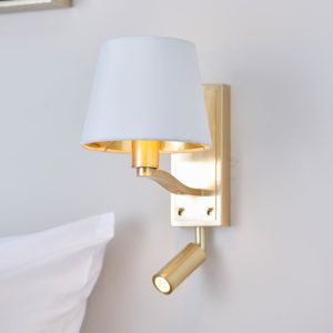 Gallery Direct Harvey Wall Light Brushed Gold 285mm | Shackletons