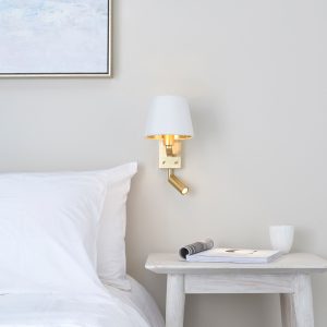 Gallery Direct Harvey Wall Light Brushed Gold 285mm | Shackletons