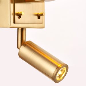 Gallery Direct Harvey Wall Light Brushed Gold 285mm | Shackletons