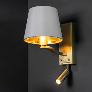 Gallery Direct Harvey Wall Light Brushed Gold 285mm | Shackletons