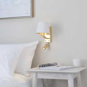 Gallery Direct Harvey Wall Light Brushed Gold 285mm | Shackletons