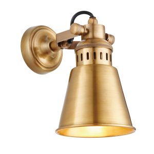 Gallery Direct Elms Wall Light Antique Brass | Shackletons