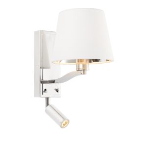 Gallery Direct Harvey Wall Light Bright Nickel 285mm | Shackletons