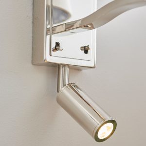 Gallery Direct Harvey Wall Light Bright Nickel 285mm | Shackletons