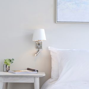 Gallery Direct Harvey Wall Light Bright Nickel 285mm | Shackletons