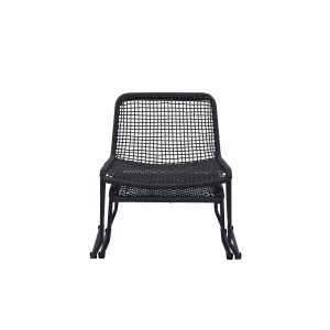 Gallery Outdoor Sassano Lounge Chair with Footstool Black | Shackletons