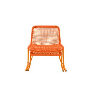 Gallery Outdoor Sassano Lounge Chair with Footstool Orange | Shackletons