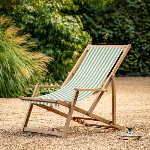 Gallery Outdoor Creta Deck Chair Verde Stripe | Shackletons