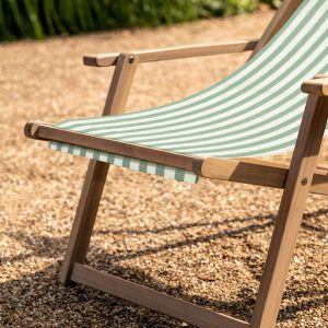 Gallery Outdoor Creta Deck Chair Verde Stripe | Shackletons