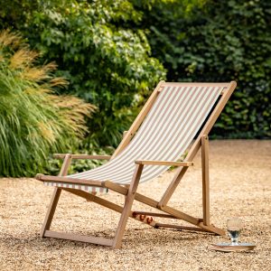 Gallery Outdoor Creta Deck Chair Clay Stripe | Shackletons