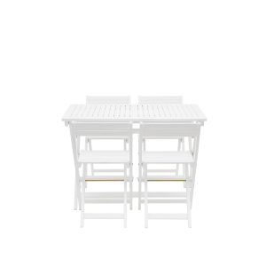 Gallery Outdoor Lindos White Folding Dining Set | Shackletons