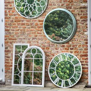 Gallery Direct Chatham Outdoor Mirror White 1050x400mm | Shackletons