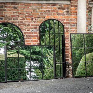 Gallery Direct Kemsley Outdoor Mirror Black 1400x650mm | Shackletons