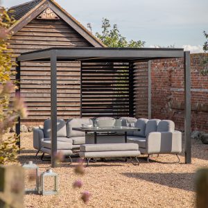 Gallery Outdoor Messina Pergola Black 3000x4000mm | Shackletons