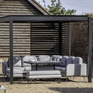 Gallery Outdoor Messina Pergola Louvre Screen Black 900x2180mm | Shackletons