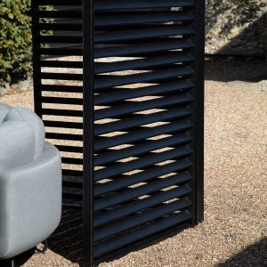 Gallery Outdoor Messina Pergola Louvre Screen Black 900x2180mm | Shackletons