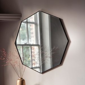 Gallery Direct Bowie Octagon Mirror Black | Shackletons