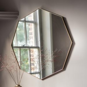 Gallery Direct Bowie Octagon Mirror Champagne | Shackletons