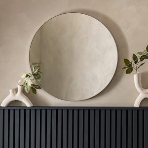 Gallery Direct Bowie Round Mirror Silver | Shackletons